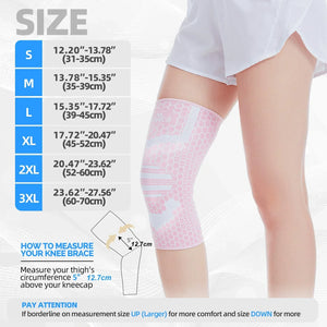 2 Pack Pink Knee Braces Compression Sleeves For Women - IYDoaMea Sport