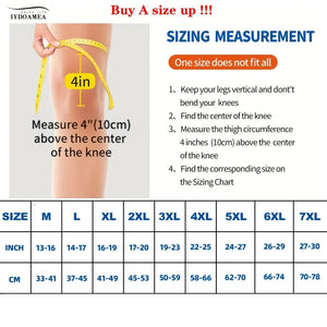 Compression Knee Support with Air Mesh Fabric Maximum Size 7XL Obese People - IYDoaMea Sport