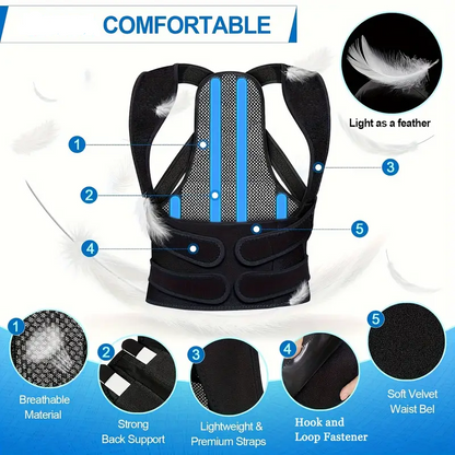 Back Brace and Posture Corrector for Women and Men