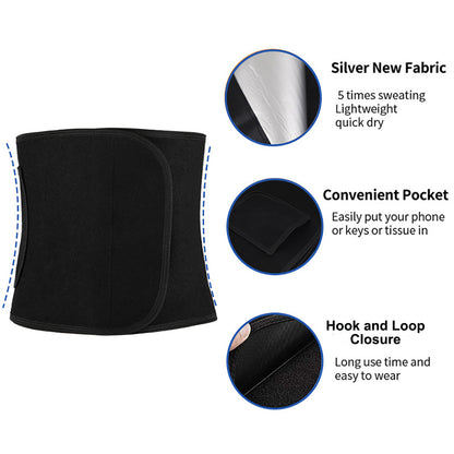 IYDoaMea 1PC Waist Trainer For Men Women For Home Gym And Workout Belt Plus Size Easy To Clean Sweatband Slim Body Upgraded sweet sweat waist trimmer sport waist adjustable waist Men's Compression Waist Trainer Suit