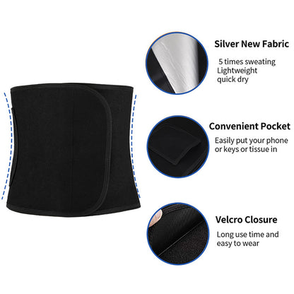 IYDoaMea 1PC Waist Trainer For Men Women For Home Gym And Workout Belt Plus Size Easy To Clean Sweatband Slim Body Upgraded sweet sweat waist trimmer sport waist adjustable waist Men's Compression Waist Trainer Suit
