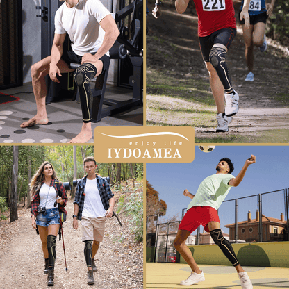 IYDoaMea 1 PC Copper Full Leg Knee Braces For Women & Men, Knee Compression Sleeves With Patella Gel Pad & Side Stabilizers, Knee Support For Sport, Running, Workout black friday Spicy Dill Pickle Kettle Chips Pack Pickle Kettle