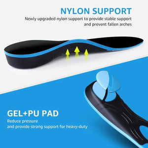 220+ lbs Plantar Fasciitis High Arch Support Insoles for Men Women - IYDoaMea Sport