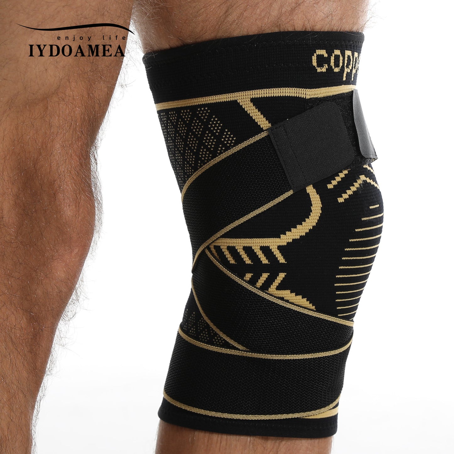 IYDoaMea 1PC  Compression Sleeve - Professional Support Brace With Adjustable Straps For Men And Women, Providing Comfortable Compression And Stability For Active Lifestyles (Order A Size Up) knee pain support strap Lightweight Compression