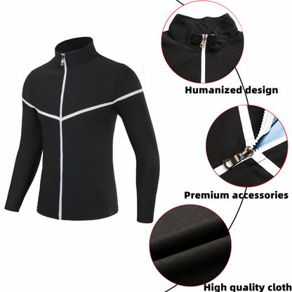 Long Sleeve Shirt with Zipper Sauna Suit Sweat Weight Loss