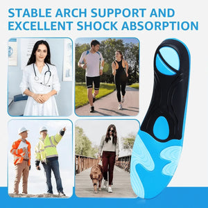 220+ lbs Plantar Fasciitis High Arch Support Insoles for Men Women - IYDoaMea Sport