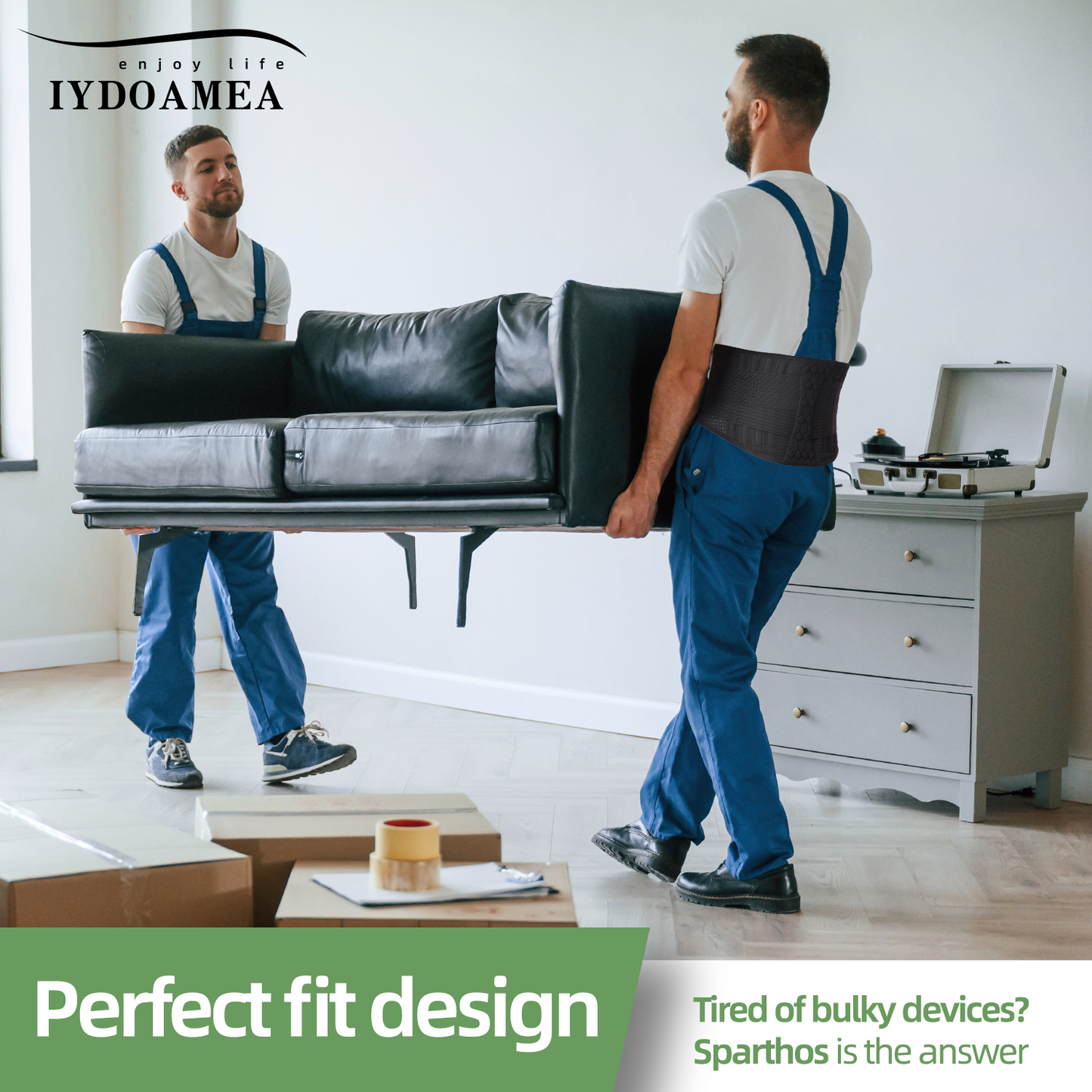 IYDoaMea Back Brace For Lower Back Support, 10 Stays Ergonomic Support Brace For Work, Easy To Put On/Off Anti-skid Lumbar Support Belt For Women Men