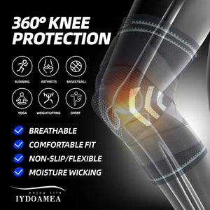 1 PC Compression Knee Sleeve Support with Adjustable Straps - IYDoaMea