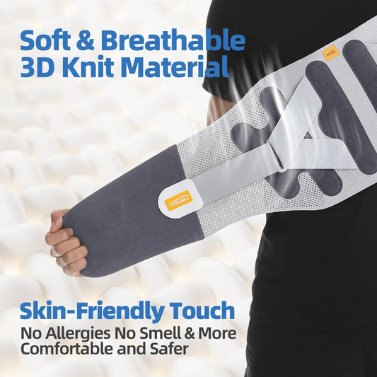 IYDOAMEA Adjustable Lumbar Support Back Brace – Breathable Lower Back Pain Relief Belt with Dual Pull Straps & Copper Stabilizers - IYDoaMea Sport