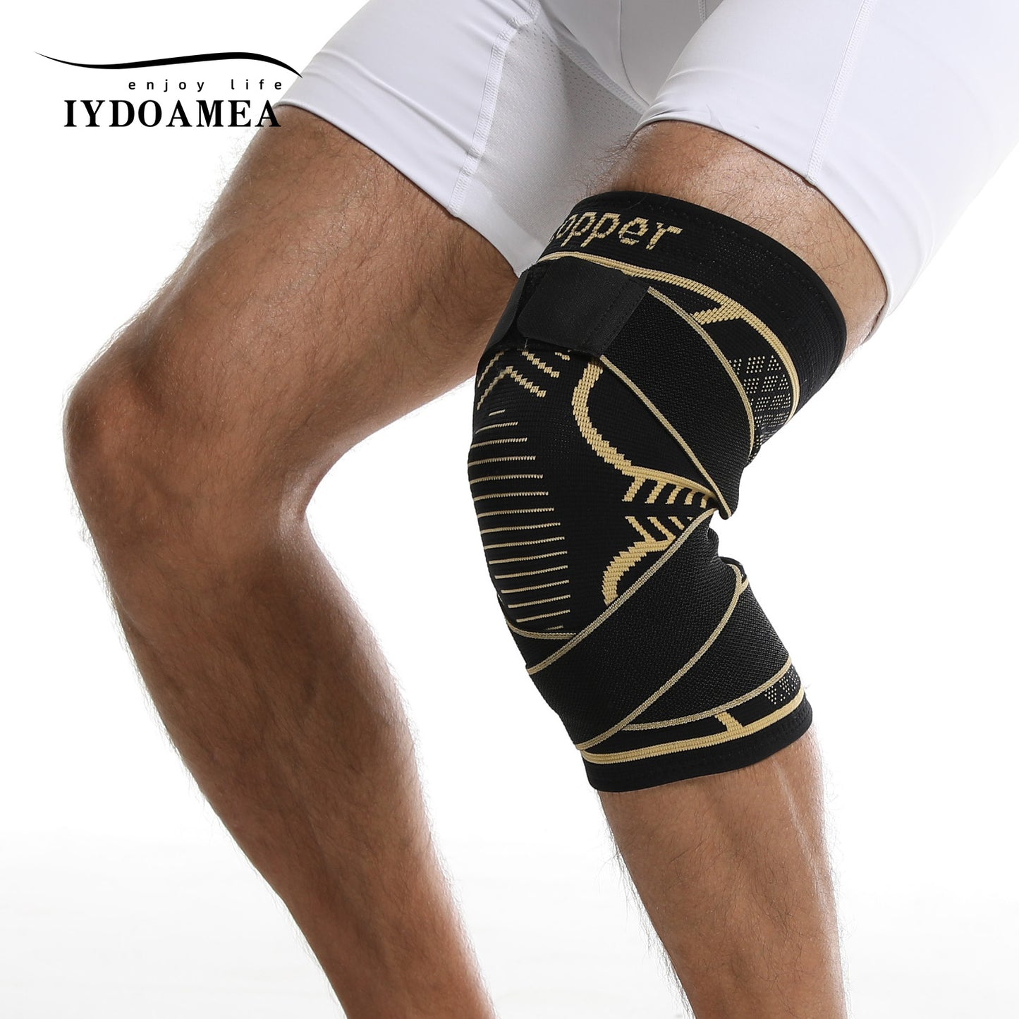 IYDoaMea 1PC  Compression Sleeve - Professional Support Brace With Adjustable Straps For Men And Women, Providing Comfortable Compression And Stability For Active Lifestyles (Order A Size Up) knee pain support strap Lightweight Compression