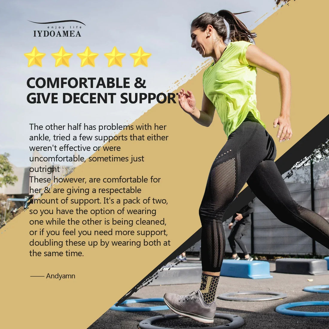 Copper Ankle Brace with Compression Support - IYDoaMea