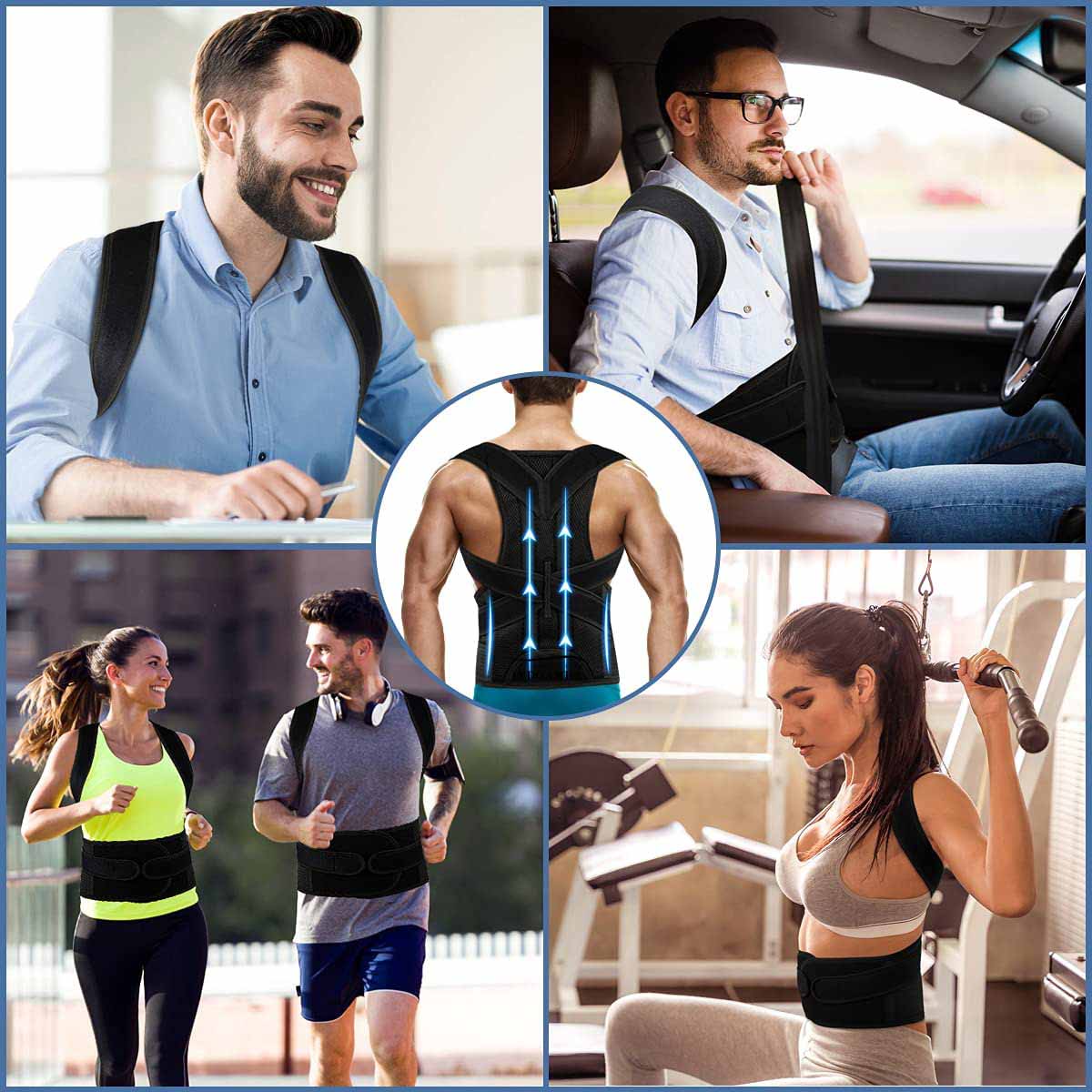 IYDoaMea Back Brace Posture Corrector for Women and Men, Shoulder Straightener, Adjustable Full Back Support, Upper and Lower Back Pain Relief - Scoliosis, Hunchback, Hump, Thoracic, Spine Corrector