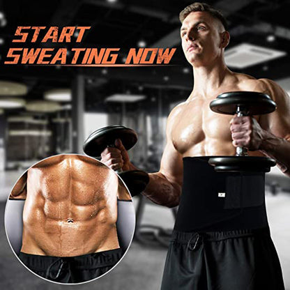 IYDoaMea 1PC Waist Trainer For Men Women For Home Gym And Workout Belt Plus Size Easy To Clean Sweatband Slim Body Upgraded sweet sweat waist trimmer sport waist adjustable waist Men's Compression Waist Trainer Suit