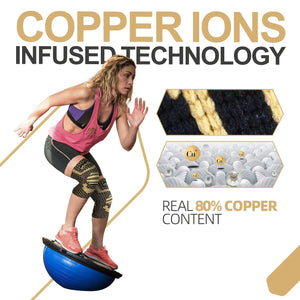 Copper Ions Fiber Compression Knee Sleeve for Women and Men - IYDoaMea Sport