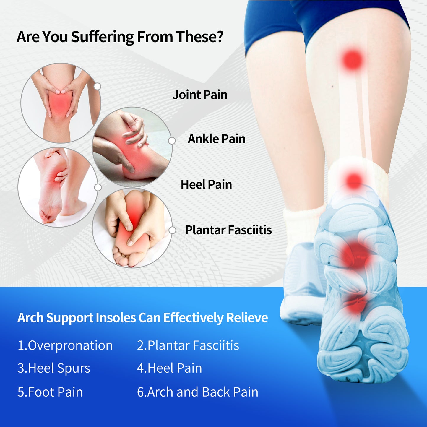 IYDoaMea 220+ lbs Plantar Fasciitis High Arch Support Insoles Men Women - Orthotic Shoe Inserts, Maximum Support And Cushion Poron Sole Insoles For Standing All Day Sweat-Absorbent Breathable Footwear Comfort Bedroom Tactical