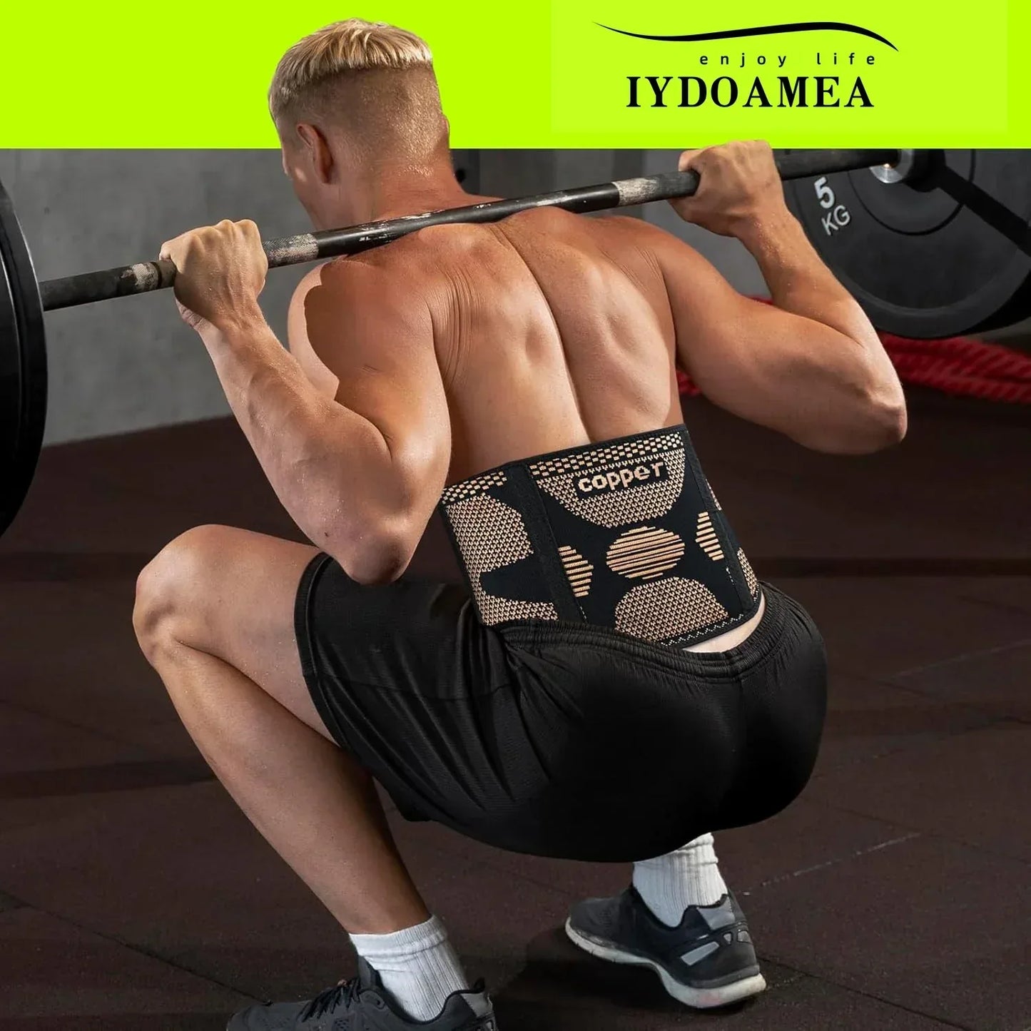 Copper Back Brace with Lumbar Support Belt - IYDoaMea