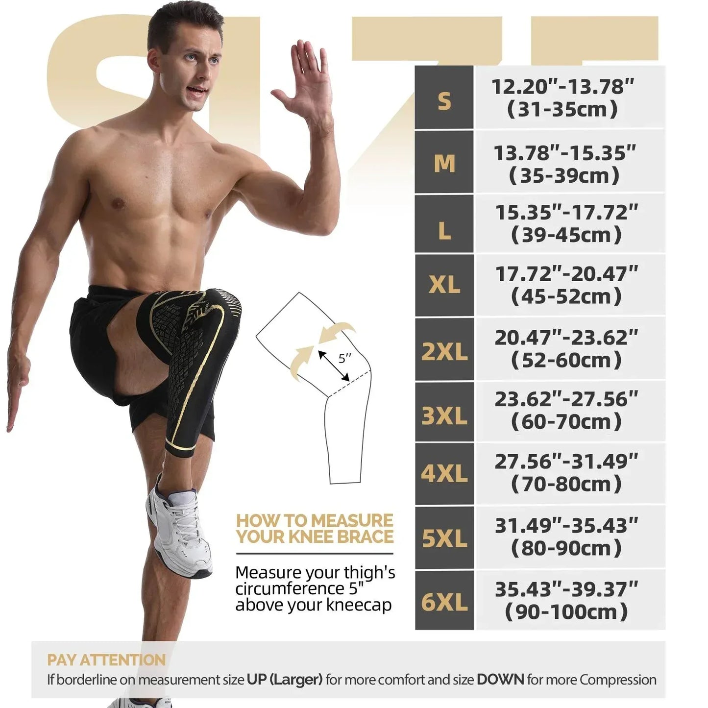Anti Slip Copper Full Leg Compression Sleeve - IYDoaMea Sport