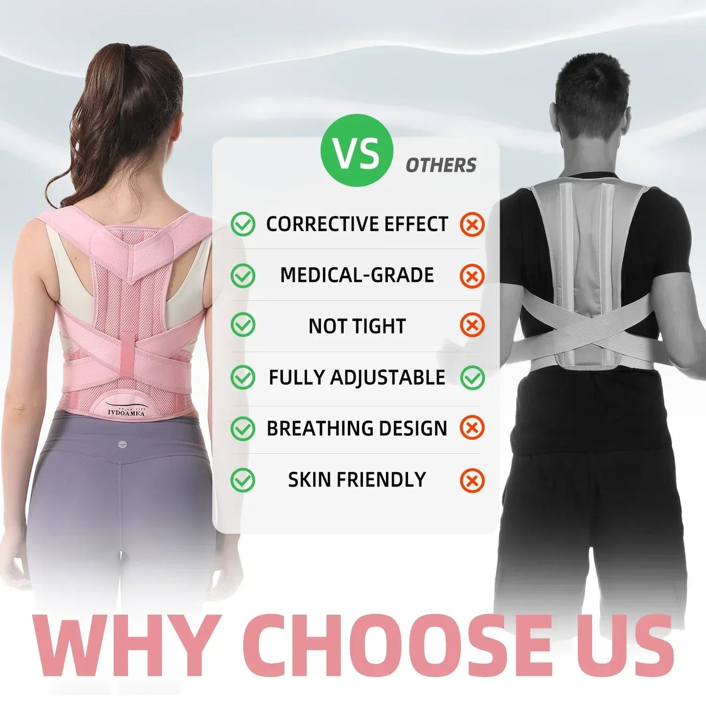 Posture Corrector For Women Back Brace For Lumbar Support And Upright - IYDoaMea Sport