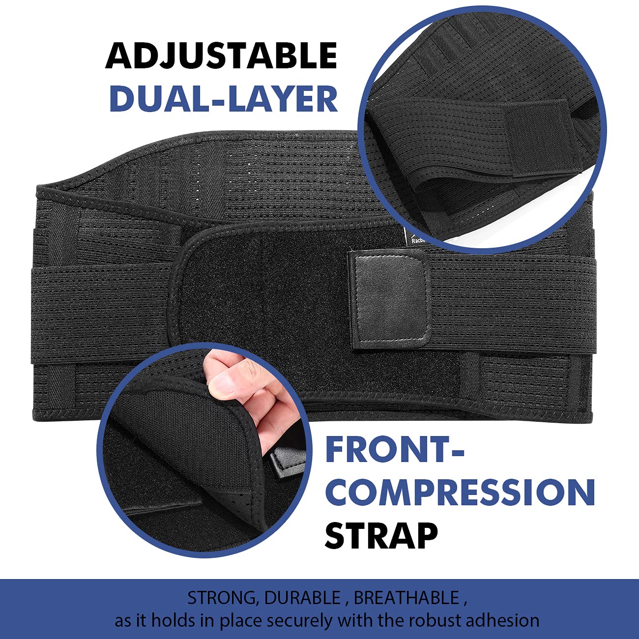IYDoaMea Back Brace For Lower Back Support, 10 Stays Ergonomic Support Brace For Work, Easy To Put On/Off Anti-skid Lumbar Support Belt For Women Men