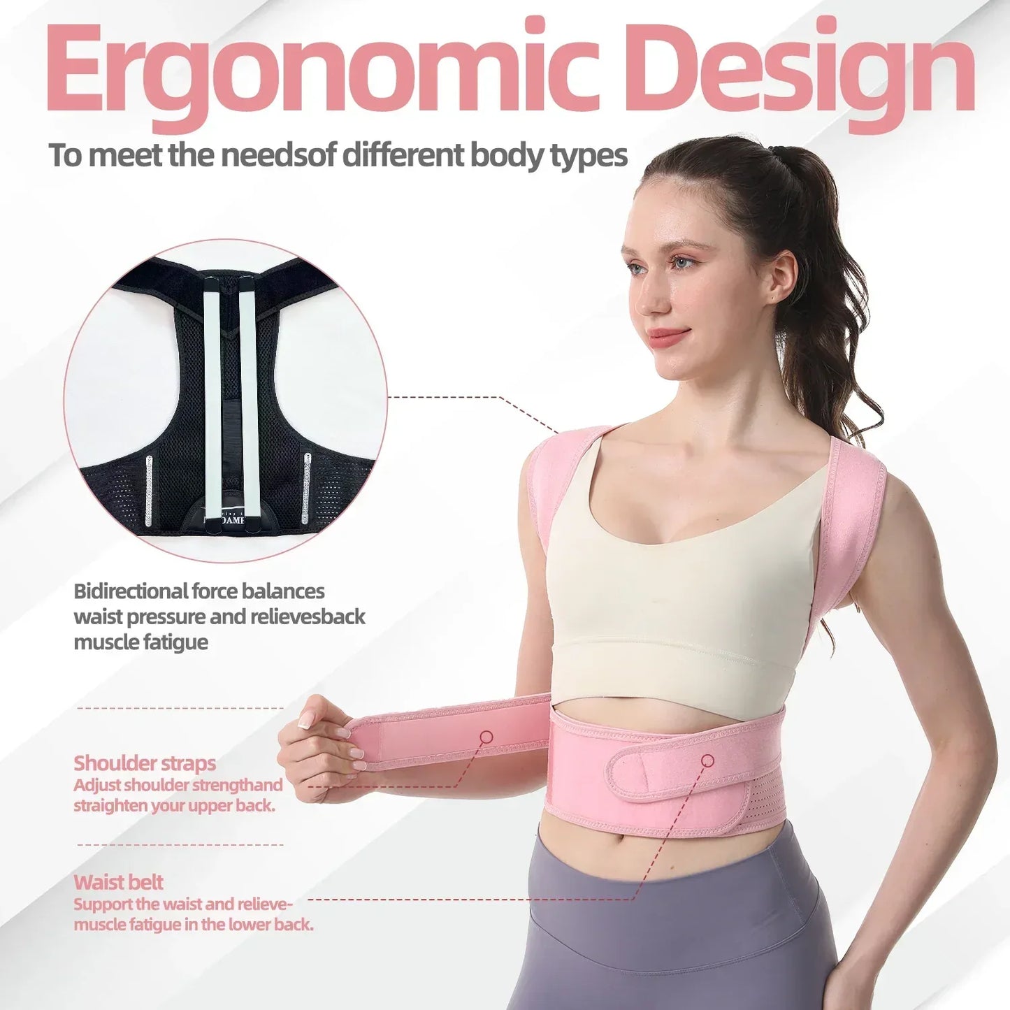 Posture Corrector For Women Back Brace For Lumbar Support And Upright - IYDoaMea Sport