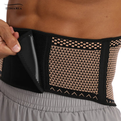 Copper Back Brace with Lumbar Support Belt - IYDoaMea