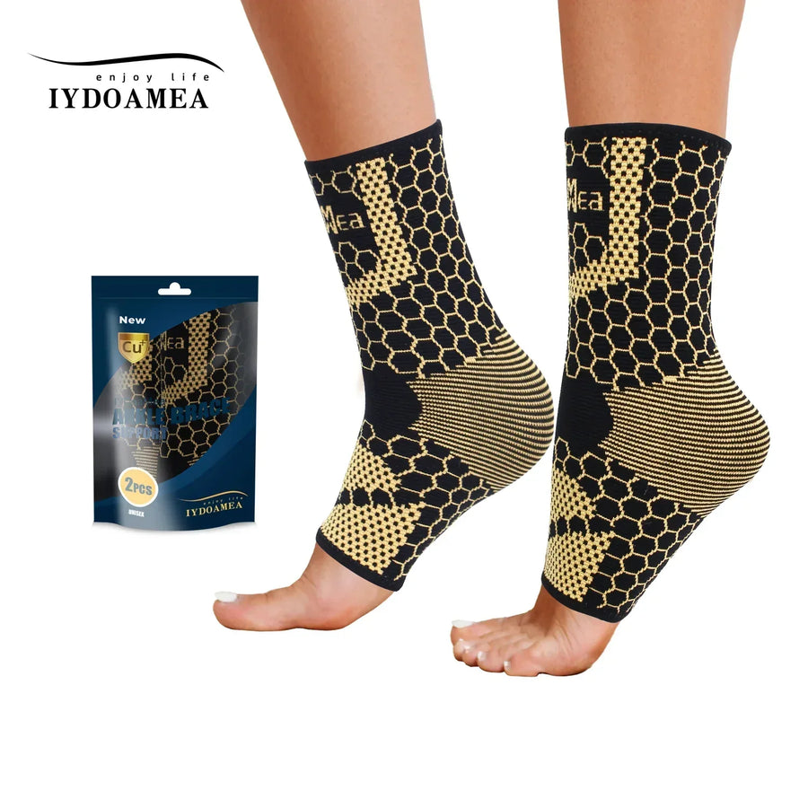 Copper Ankle Brace with Compression Support - IYDoaMea