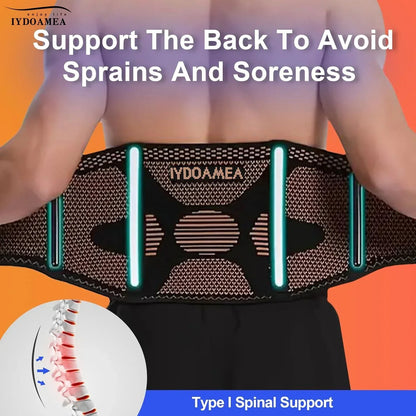Copper Back Brace with Lumbar Support Belt - IYDoaMea
