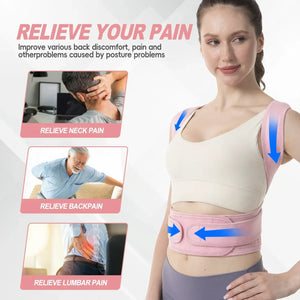 Adjustable Back & Posture Support - IYDoaMea/Pink - IYDoaMea