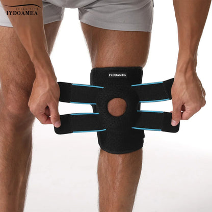 Knee Brace with Side Stabilizers Patella Gel Pads - IYDoaMea