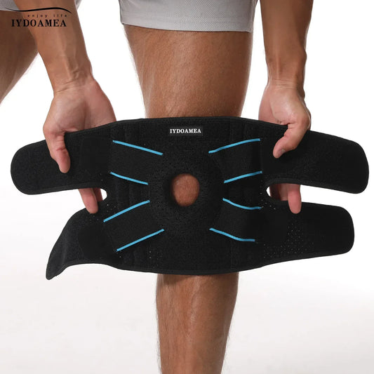 Knee Brace with Side Stabilizers Patella Gel Pads - IYDoaMea