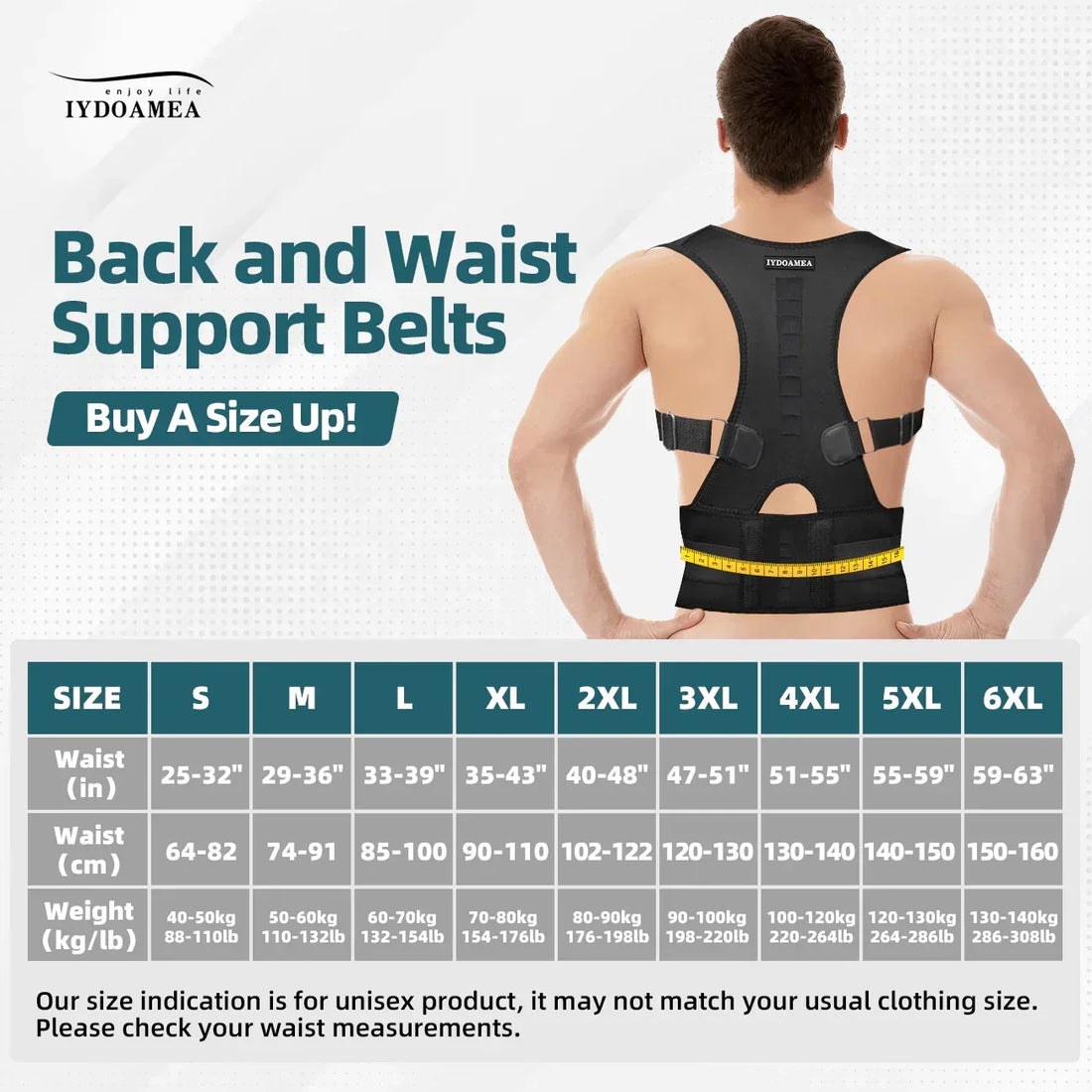 Magnetic Lumbar Back Support Belt Back Comfort - IYDoaMea