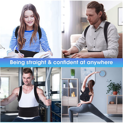 Adjustable Posture Back Brace for Upper and Lower Back Pain Relief