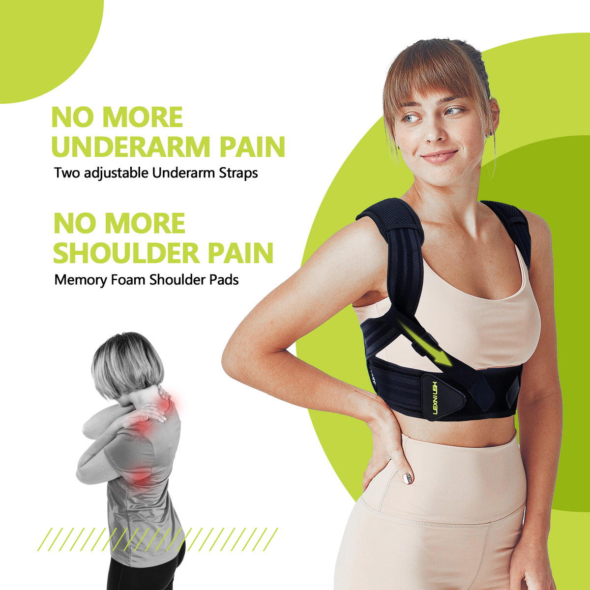 Posture Corrector for Kids & Teens – Adjustable Upper Back Posture Brace