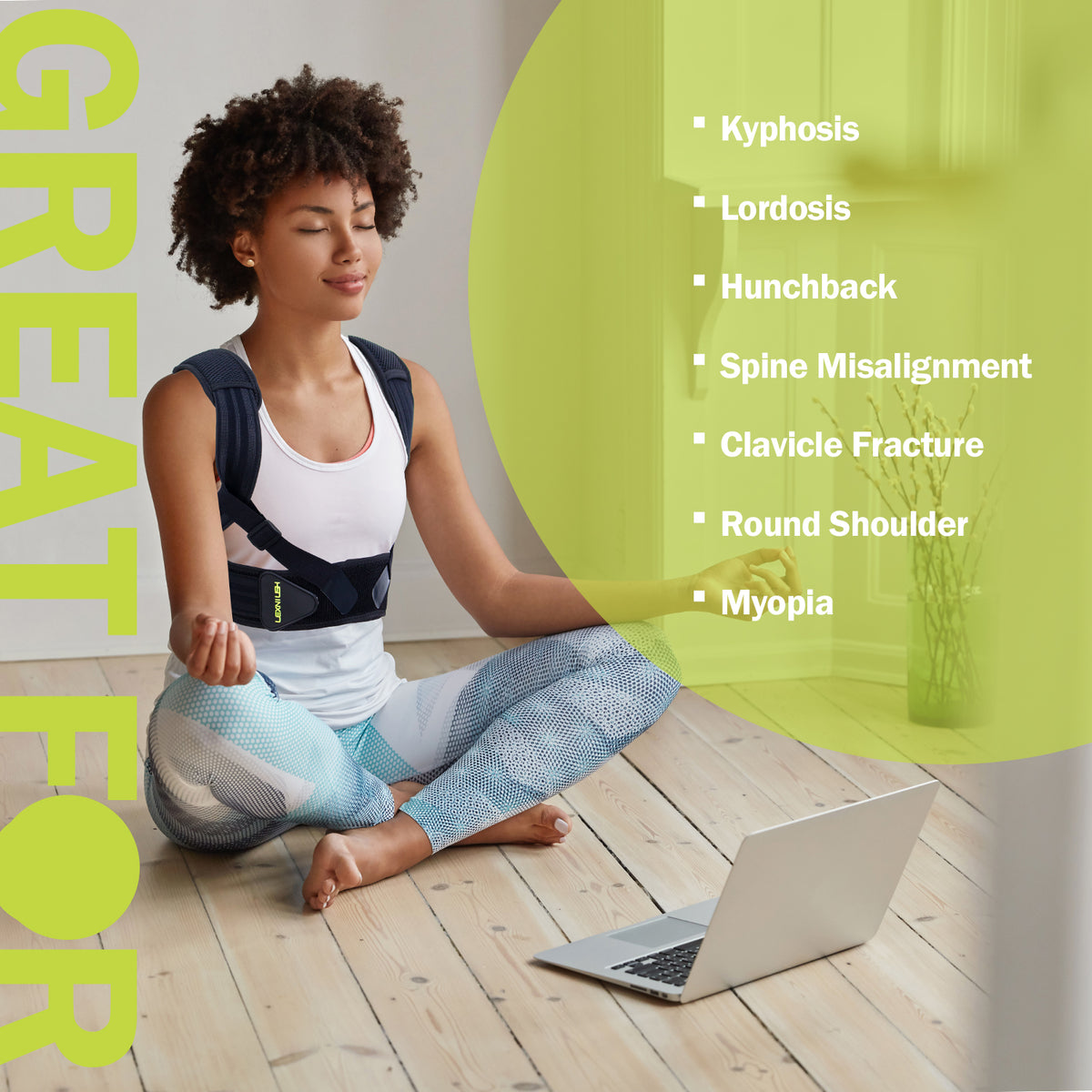Posture Corrector for Kids & Teens – Adjustable Upper Back Posture Brace