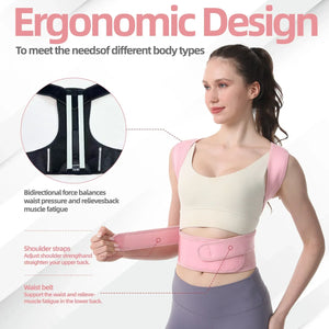 Adjustable Back & Posture Support - IYDoaMea/Pink - IYDoaMea