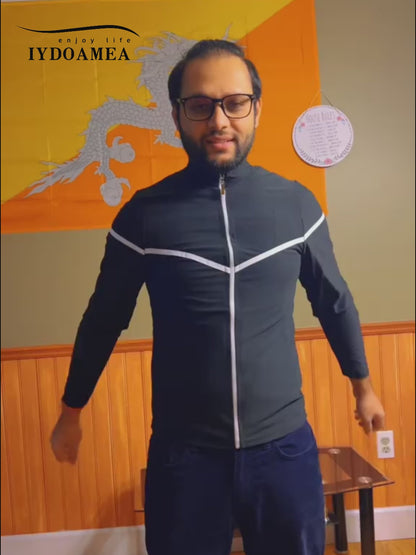 Long Sleeve Shirt with Zipper Sauna Suit Sweat Weight Loss