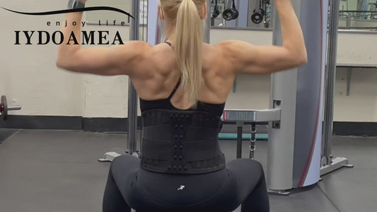 IYDoaMea Back Brace For Lower Back Support, 10 Stays Ergonomic Support Brace For Work, Easy To Put On/Off Anti-skid Lumbar Support Belt For Women Men