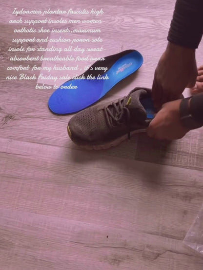 IYDoaMea 220+ lbs Plantar Fasciitis High Arch Support Insoles Men Women - Orthotic Shoe Inserts, Maximum Support And Cushion Poron Sole Insoles For Standing All Day Sweat-Absorbent Breathable Footwear Comfort Bedroom Tactical