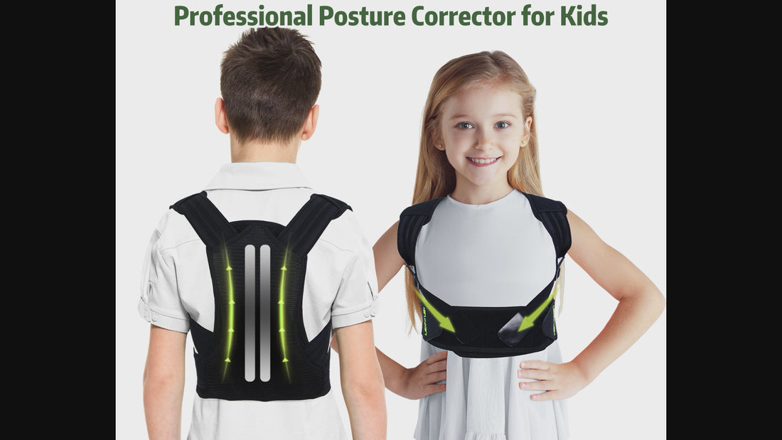 Posture Corrector Brace for Kids & Teens – Adjustable Back & Shoulder Support - How to Wear Video