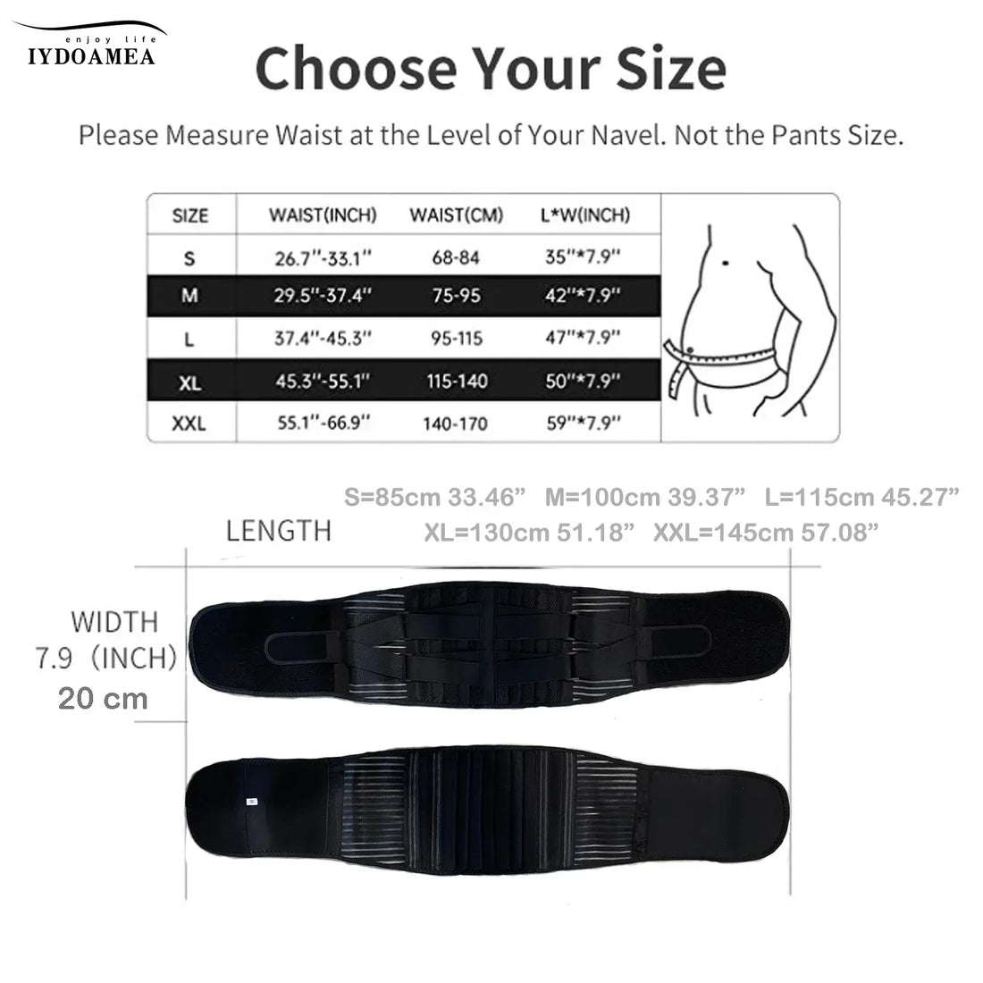Lumbar Support Belt for Back Stability and All-Day Comfort - IYDoaMea