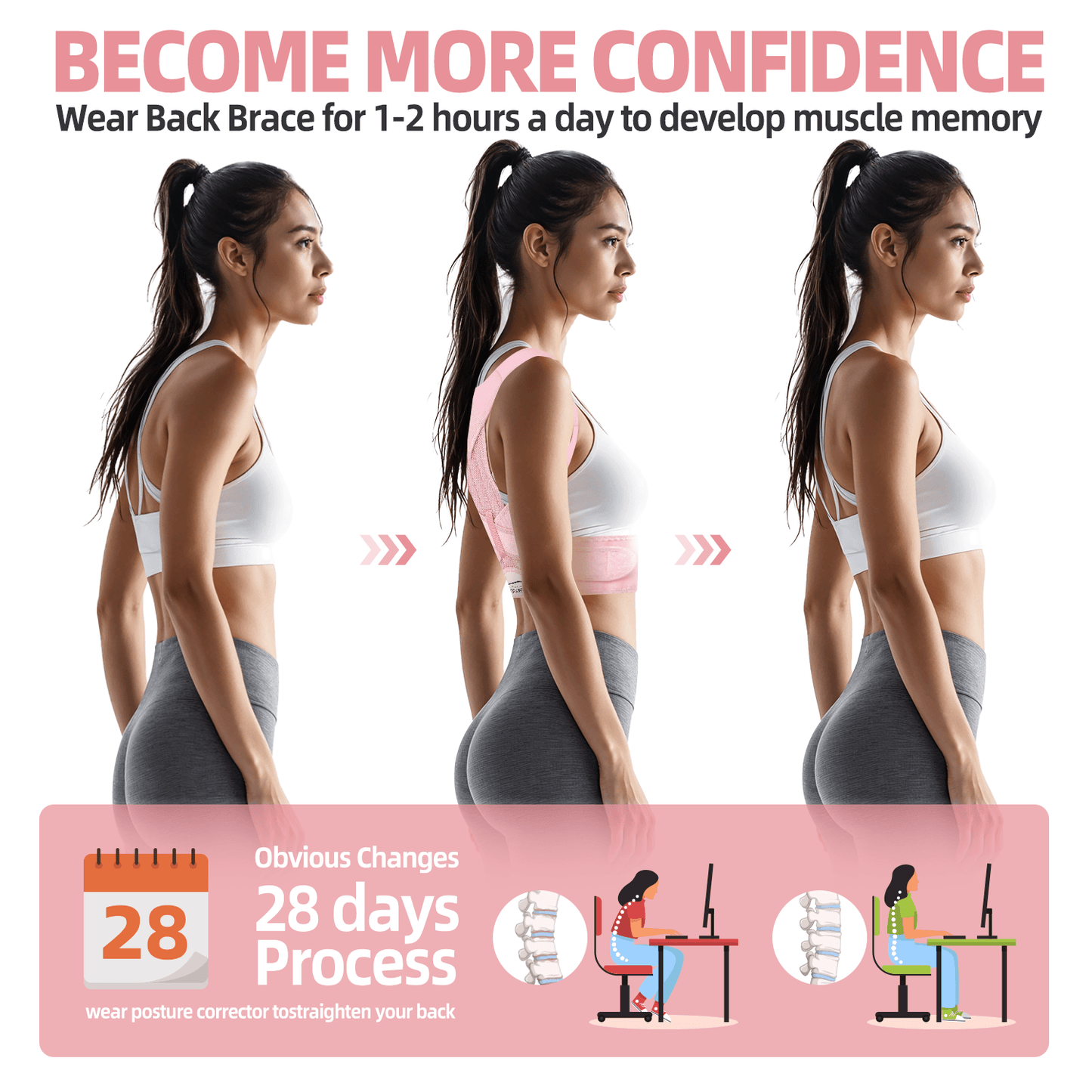 Pink posture corrector